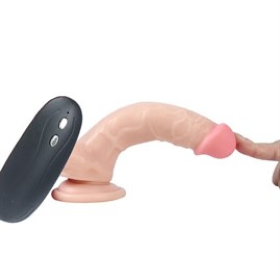 17 cm Gerçekçi Titreşimli Dildo Vibratör Penis - Adonis