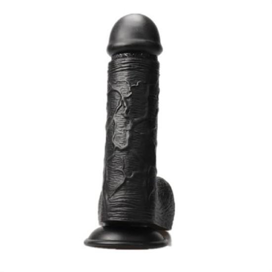 Belden Bağlamalı 24 cm Dev Boy Realistik Vantuzlu Zenci Dildo Penis