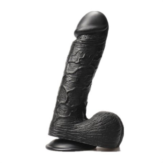 Belden Bağlamalı 24 cm Dev Boy Realistik Vantuzlu Zenci Dildo Penis