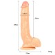 Belden Bağlamalı 25 cm Realistik Vantuzlu Dildo Penis