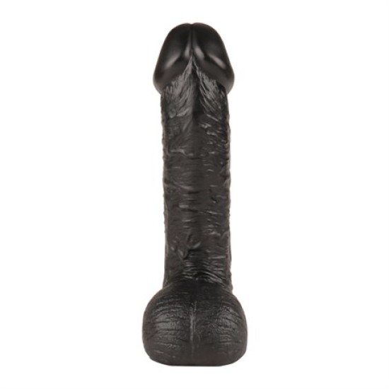 Belden Bağlamalı 27,5 cm Dev Boy Realistik Vantuzlu Zenci Dildo Penis