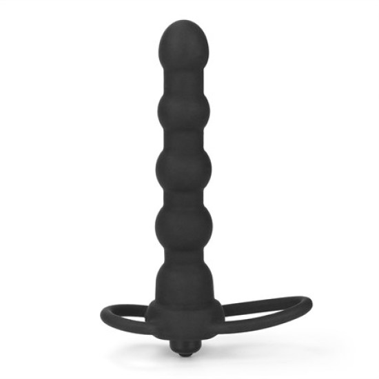 Çift Kavrama Halkalı Titreşimli 14 cm Anal Plug Vibratör Mastürbatör