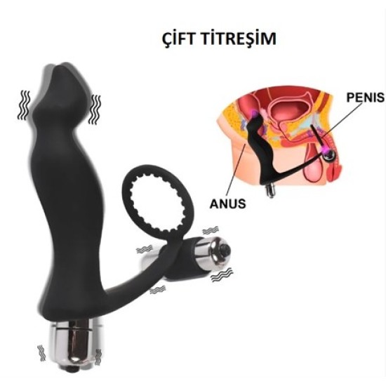 Çift Motorlu Prostat Vibratör ve Penis Halkası - Krell