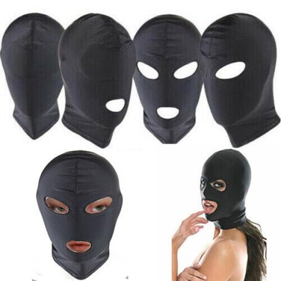 Fantezi Fetish Maske Spandex Siyah