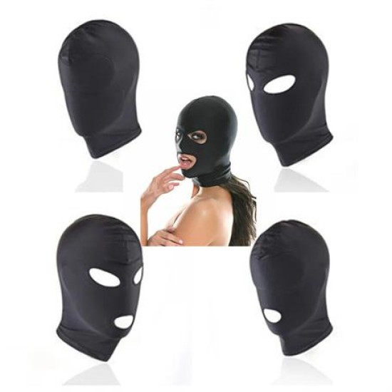 Fantezi Fetish Maske Spandex Siyah