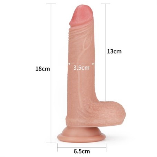 Belden Bağlamalı Nature Yeni Nesil Teknolojik Penis Realistik Anal Dildo 18 cm