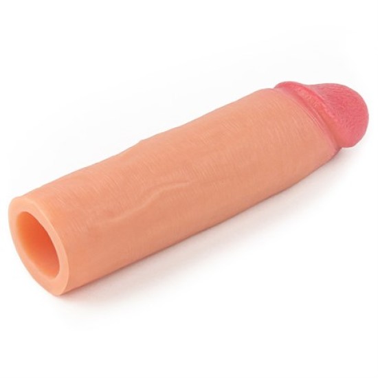 Nature Extender 4.5 cm Dolgulu Premium Ten Rengi Silikon Penis Kılıfı