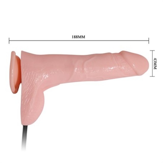 18 cm Belden Bağlamalı Pompalı Büyüyen Realistik Penis Anal Vajinal Dildo