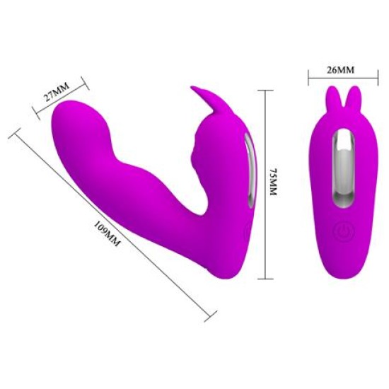 USB Şarjlı Uzaktan Kumandalı 12 Titreşim 4 Darbe Fonksiyonlu Teknolojik G-Spot Vajinal Mor Vibratör