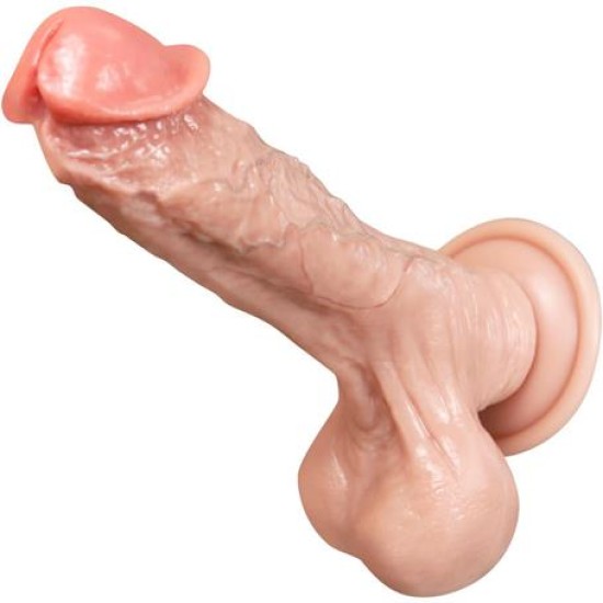 Belden Bağlamalı Yeni Nesil Çift Katmanlı 23 cm Realistik Dildo Penis