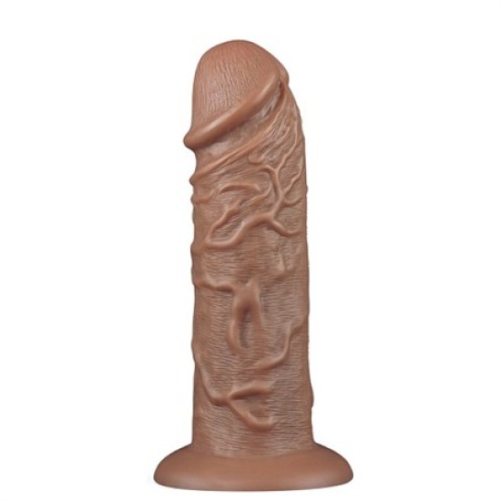 Yeni Nesil Çift Katmanlı 26,6 cm Realistik Kalın Dildo Melez Penis