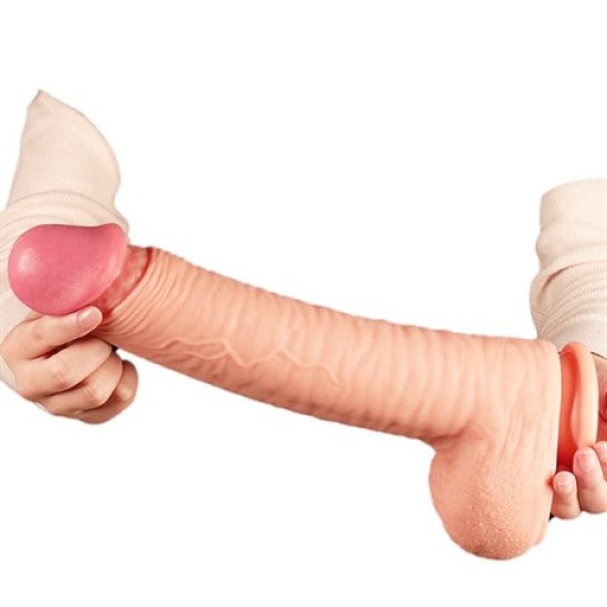 Yeni Nesil Çift Katmanlı 30,5 cm Realistik Dev Dildo Penis