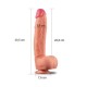 30,5 cm Belden Bağlamalı Yeni Nesil Çift Katmanlı Realistik Dev Dildo Penis